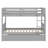 Rubber Wood Bunk Bed Comes With Trundle Bed, Ladder, Can Be Converted Into Two  Beds-1125135410-1125135412