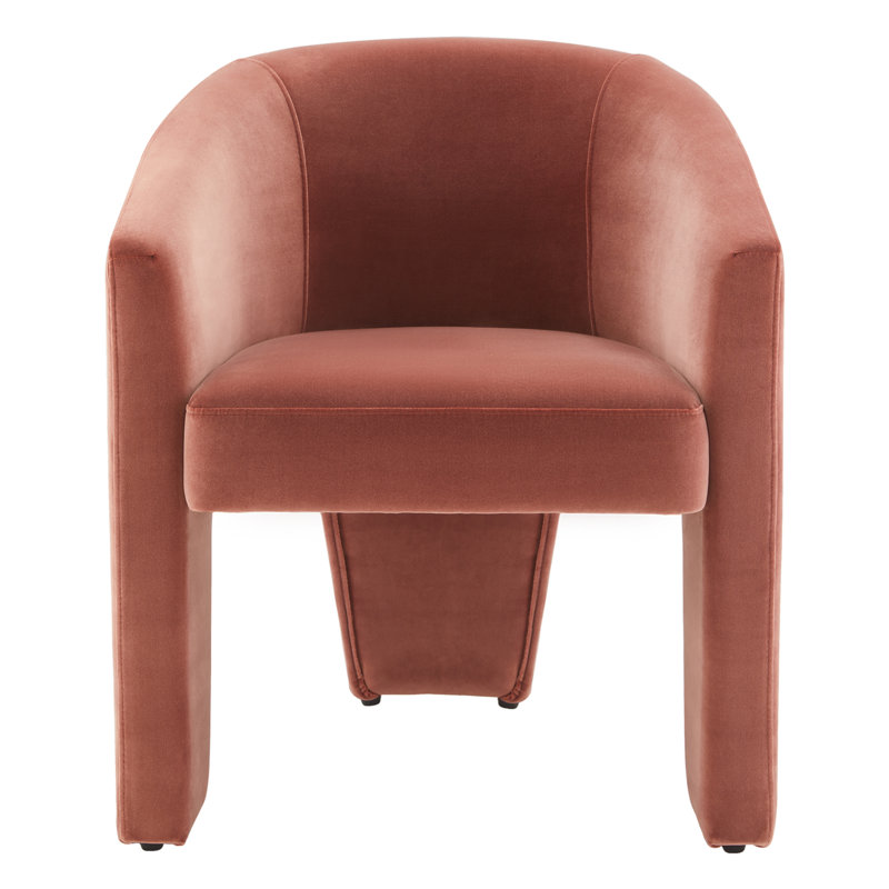 Edenton 19.3'' H Upholstered Armchair, Falkirk Reddish Brown Velvet