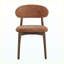 Ensemble de 2 chaises de salle à manger en bois massif brun, chaises de ferme rembourrées avec siège et dossier en tissu doux, chaises de salle à manger de cuisine minimalistes-133872142-133872144