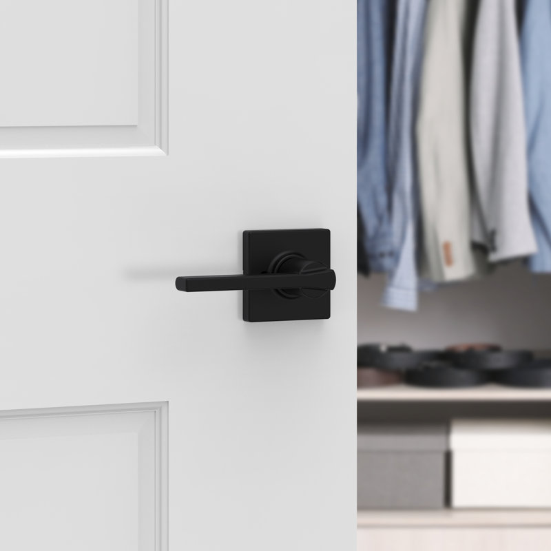 Faux levier de porte simple avec rosette Casey Casey, Noir mat