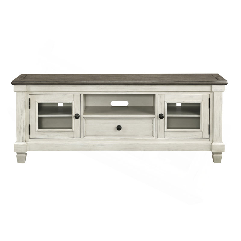Vertell TV Stand for TVs up to 65", White/Brown