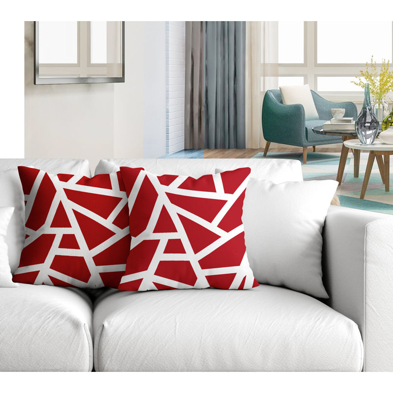 Coussin Clarion, L 15 po x H 15 po, Rouge