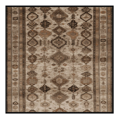 Tapis brun lavable à la machine