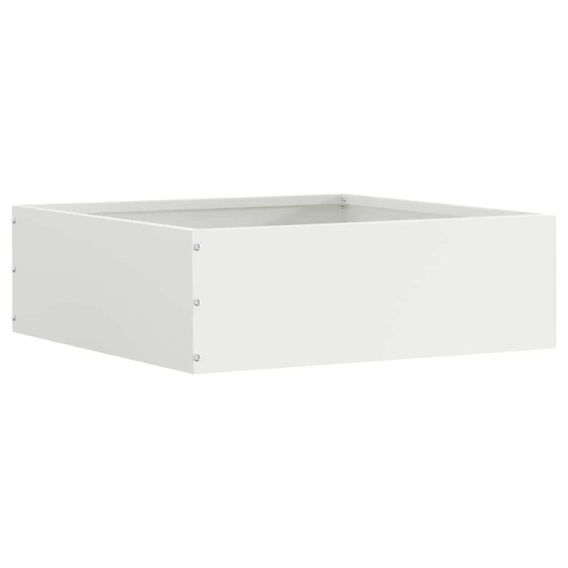 13 cm H Steel, 13cm H x 40cm W, White
