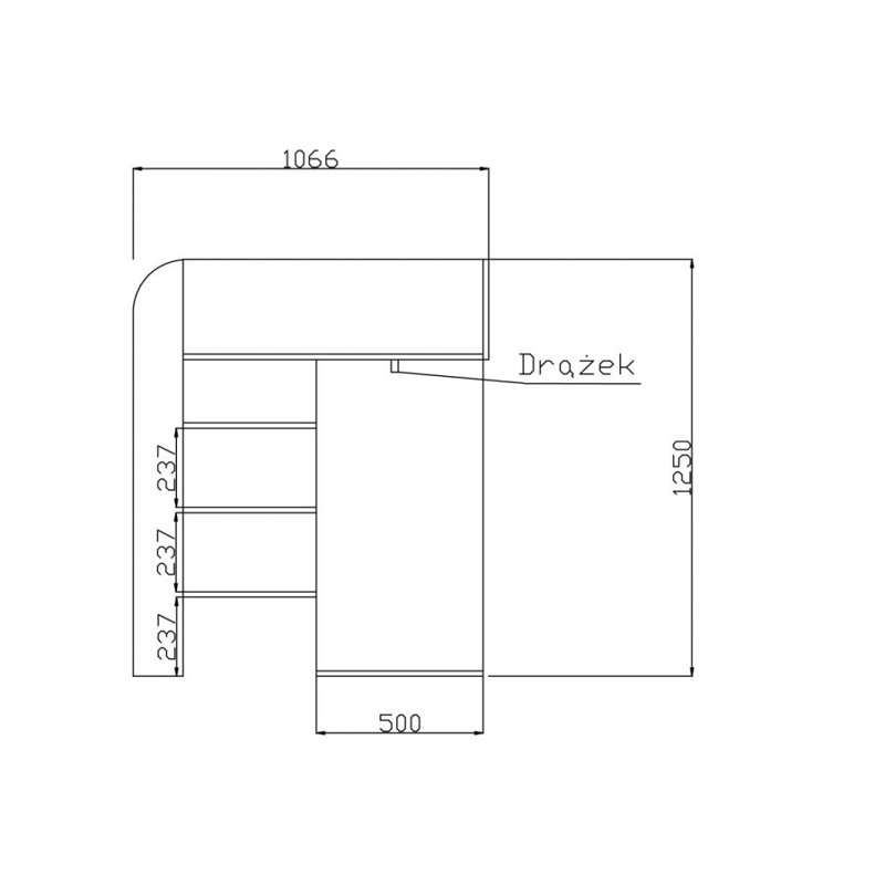 Coleen Loft Bed with Storage Included with Desk Included, White