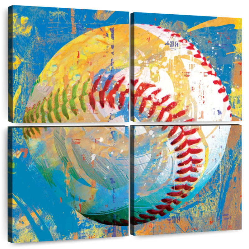 Sireci Baseball Paint Splash, 57" H x 57" W