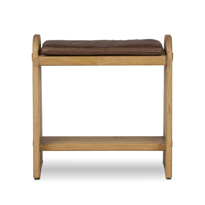 Landrea Upholstered Accent Stool, Havana Brown