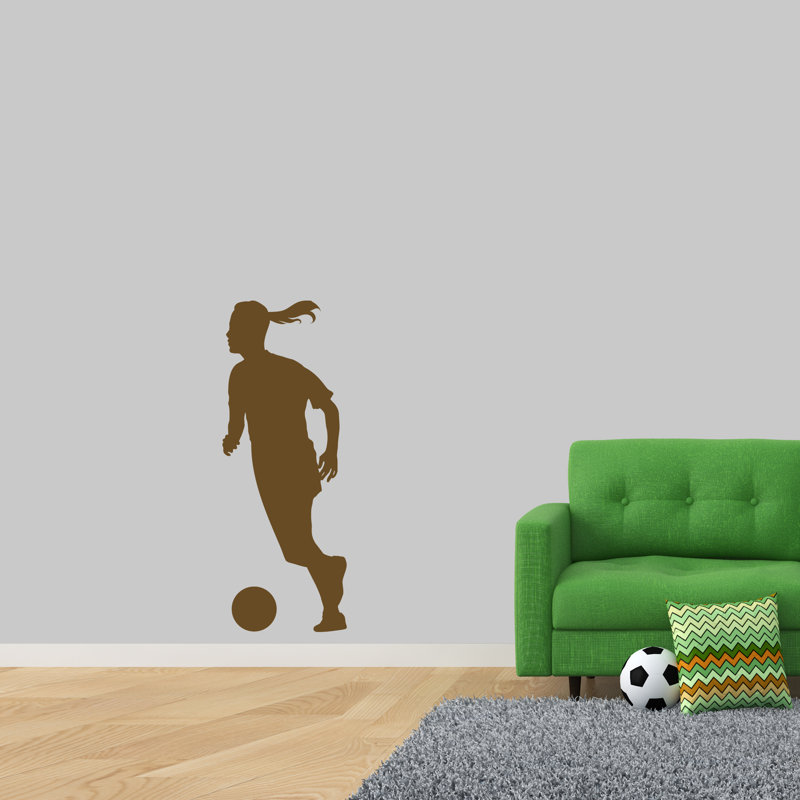 Adhésif mural soccer, Brun