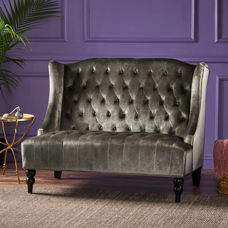 Causeuse moderne pour salon, chambre à coucher, Gris