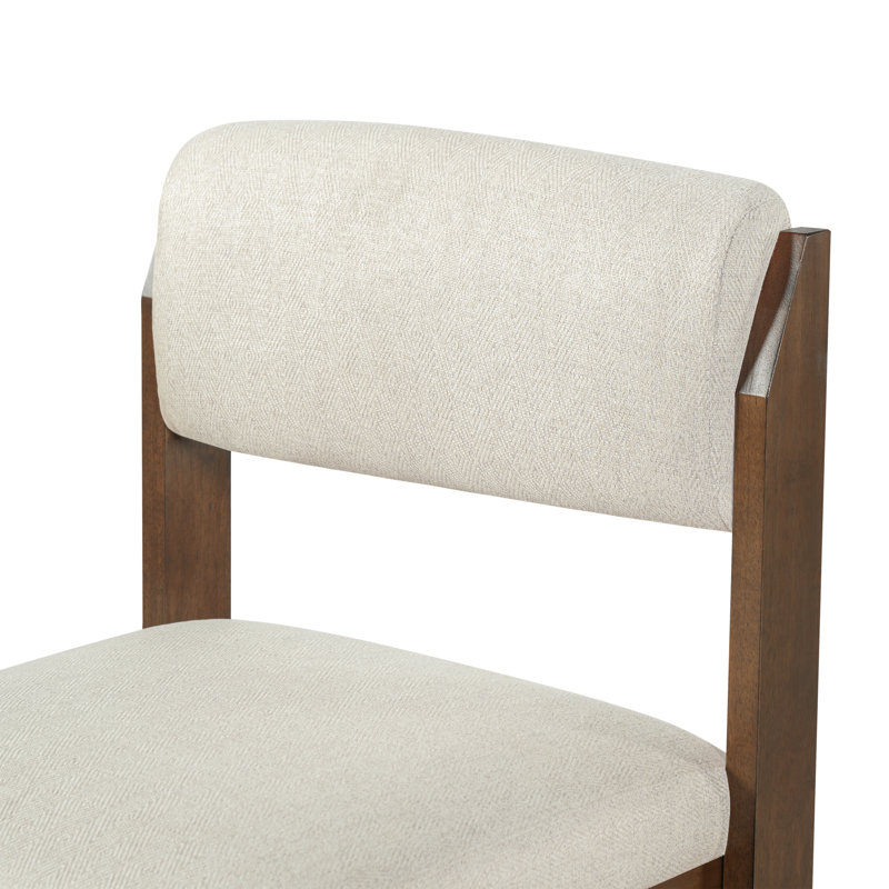 Ensemble de table de salle à manger ovale en bois moderne pour 6 personnes avec chaises rembourrées Avery