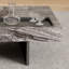 Table basse moderne 51 po, plateau de table en faux marbre brillant, pieds en acier inoxydable-1132601395
