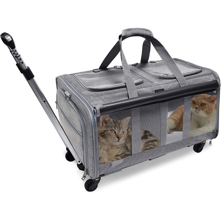Large Cat Carrier for 2 Cats, Oeko-Tex Certified Soft Side Pet Carrier for  Cat