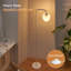 Ensemble de lampes modernes en verre opale moderne, lampes de table et lampe sur pied à intensité variable à 3 voies, ampoules DEL E26, parfaites pour le salon, la chambre à coucher et le bureau