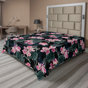 Rose, bleu sarcelle foncé, vert jade / floral