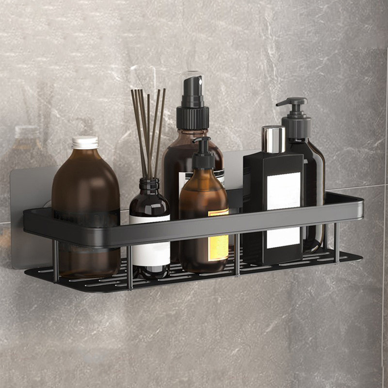 Support de rangement pour chariot de douche Support de douche interne auto-adhésif, Black