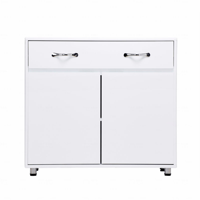 Two Door Side Table-White