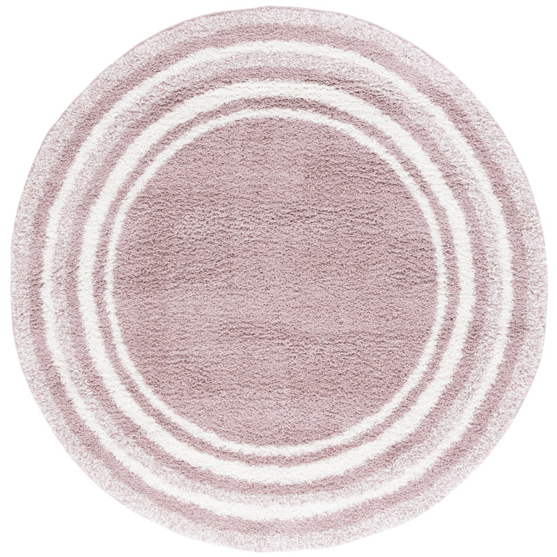 Tapis à rayures Kyrece, Rond 6 pi 7 po