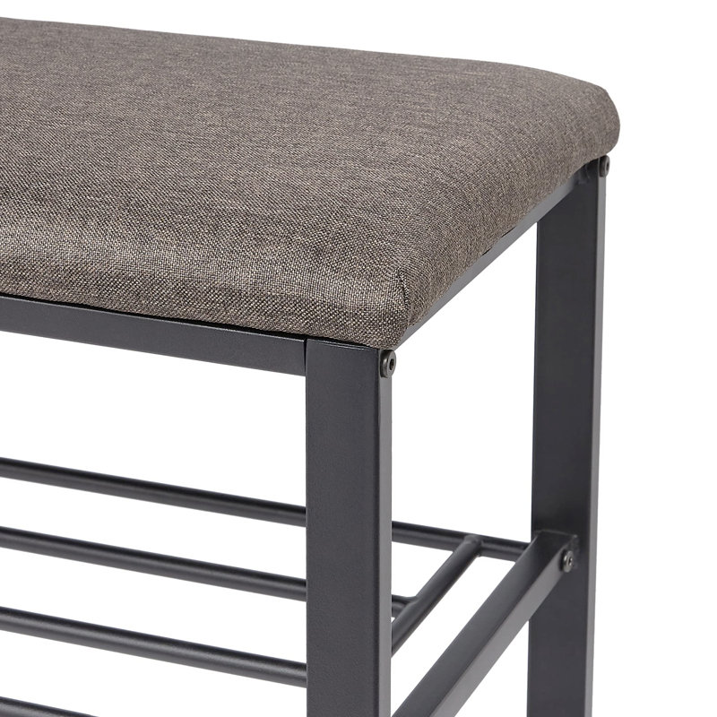 8 Pair Shoe Storage Bench, Brown