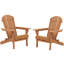 Ensemble de 2 chaises d'extérieur pliantes et préassemblées, idéales pour une conversation sur la véranda. Deux chaises en bois de pruche, robustes et durables.