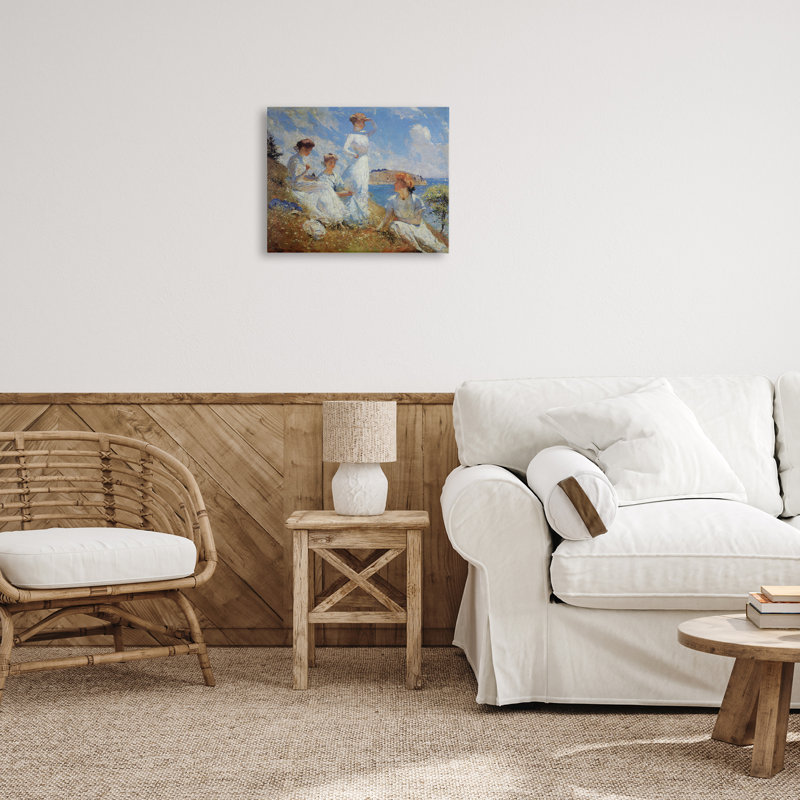 «Mesdames sur le rivage», art mural classique sur toile, par Marcus Jules, H 16 po x l 20 po