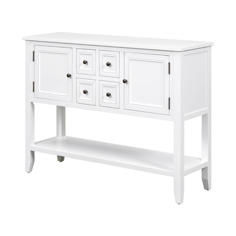 Table de rangement Elegant, White, White, White