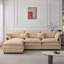 Canapé modulaire 105 po, canapé 3 places avec repose-pieds en tissu de chenille doux-131519165