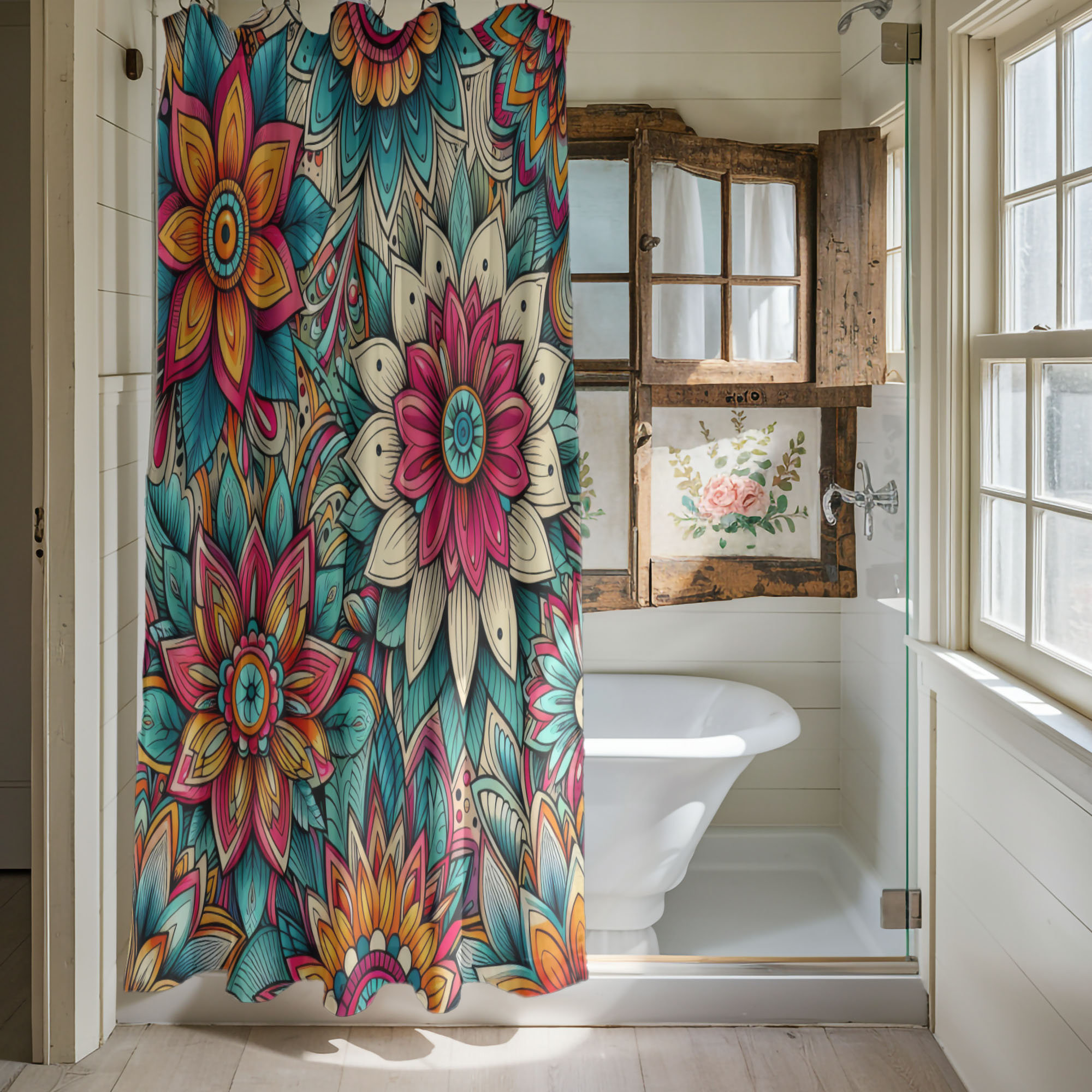 East Urban Home Hippie Boho Rhythm - 1 Piece Standard Shower Curtain