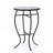 Outdoor Round Tile Tabletop Side Table with Metal Frame