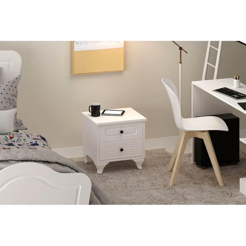 Aneela 45cm W Manufactured Wood Bedside Table