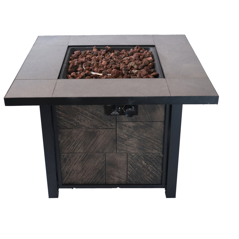 Table carrée pour foyer d'extérieur au gaz 50000
