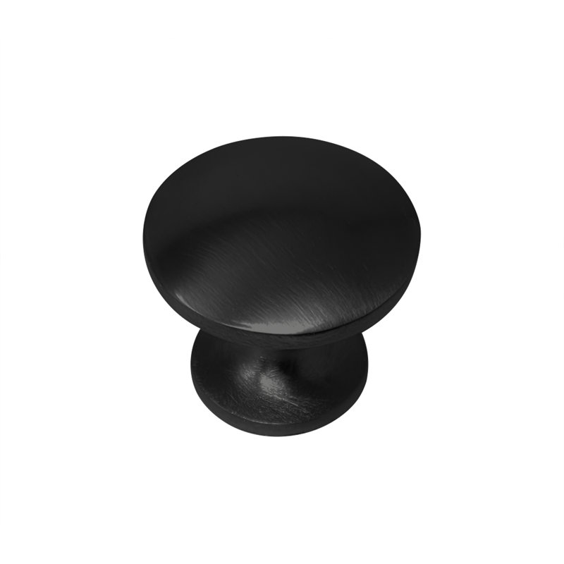 Wellington 1" Diameter Round Knob, Matte Black