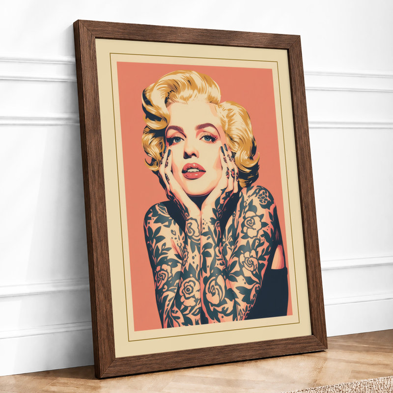 Platinum Confidence Pop Art - Framed Print, A1 - 84.1 x 59.4 cm, Walnut