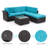 Elra 5 - Person Patio Conversation Set with Cushions-399832671