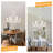 Dimmable Wagon Wheel Chandelier Farmhouse Round Vintage Candle Style Light for Living Room, Foyer, Entryway-114212643-123752294