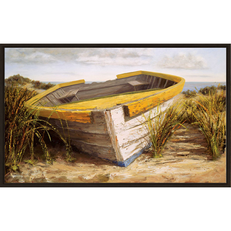 Vineyard Lancage par - Peinture, Cadre flottant espresso, H 27,5 po x l 43,5 po x P 2 po
