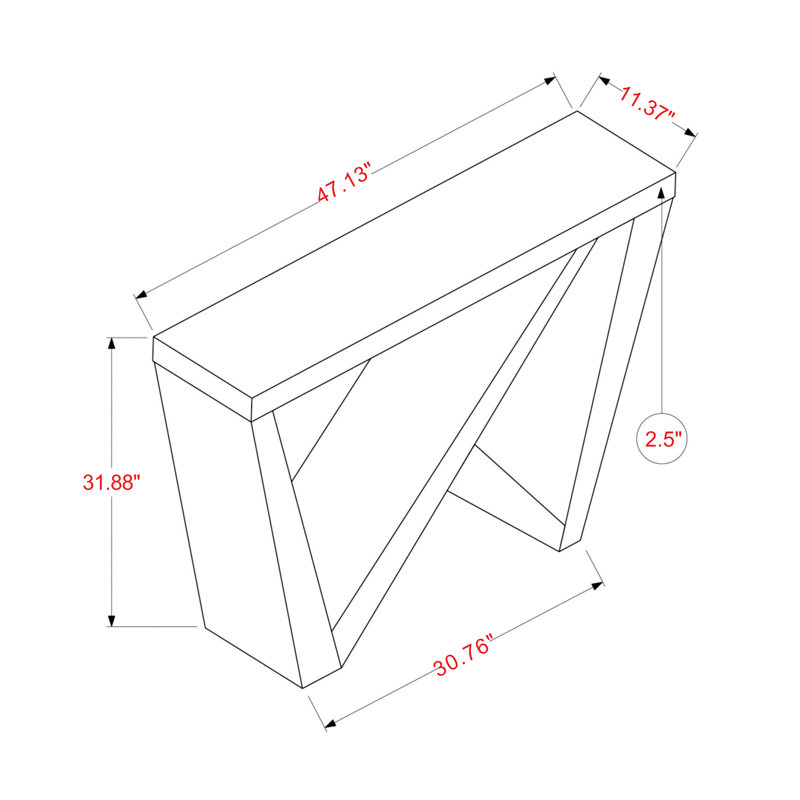 Simi Narrow Entryway Accent Table