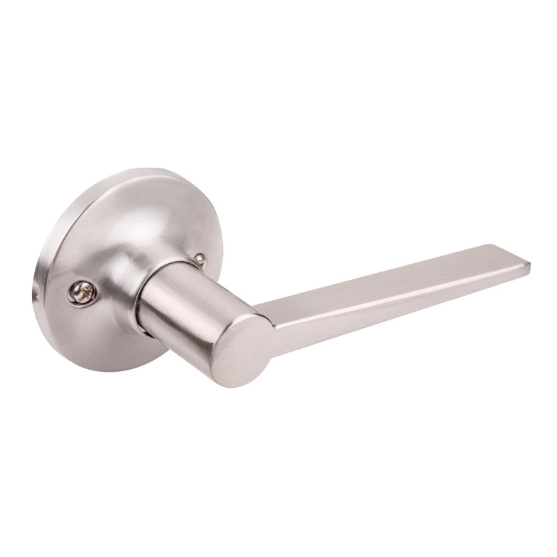 Faux levier simple avec rosette ronde Julia, Nickel satiné