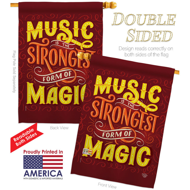 Double Sided 40 in. H x 28 in. W Polyester House Flag