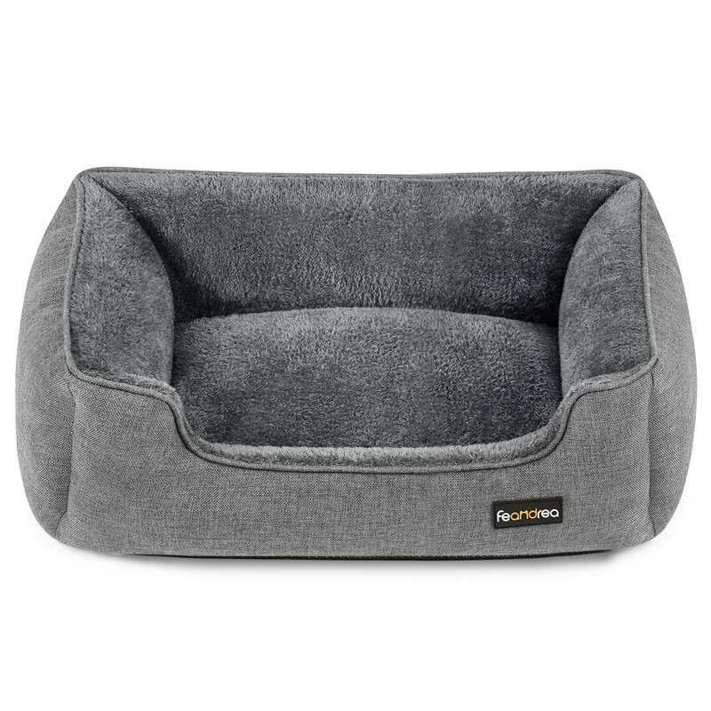 Polyester Pet Bed, Light Grey, 25cm H x 75cm W x 90cm D