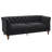Ivarn 73.5" Wide Traditional PU Upholstered Chesterfield Sofa with Diamond-Tufted Back, Flared Arms & Rubberwood Legs-135305462
