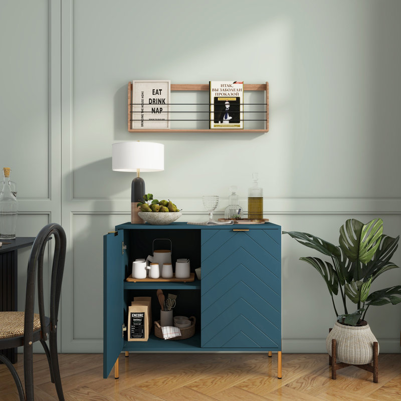 Two-door Cabinet (set Of 2), Green