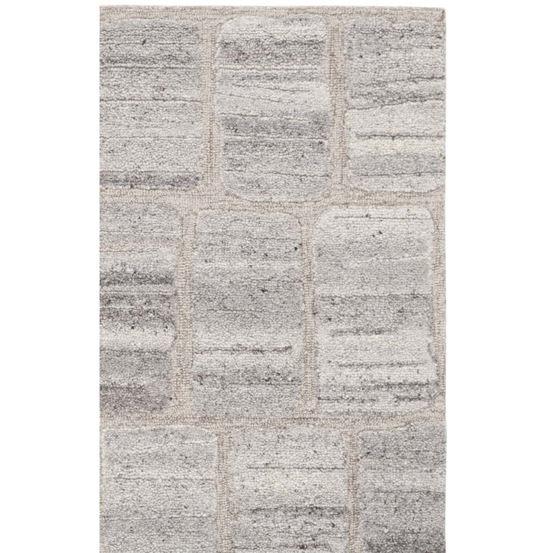 Tapis taupe / gris Marzia 104, Tapis de couloir 2 pi 3 po x 9 pi