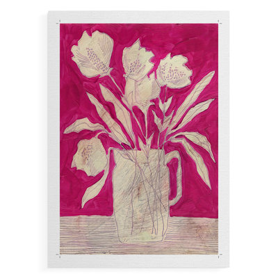 Fuchsia Arrangement II -Canvas Print Only - NOT FRAMED