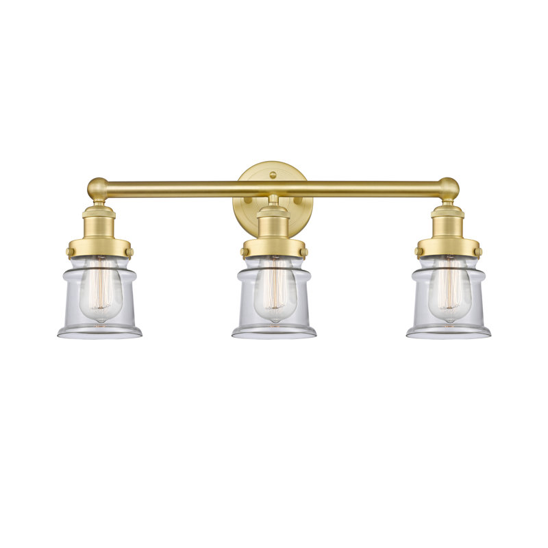 Cailen 3 - Light Dimmable Vanity Light, Clear, Satin Gold