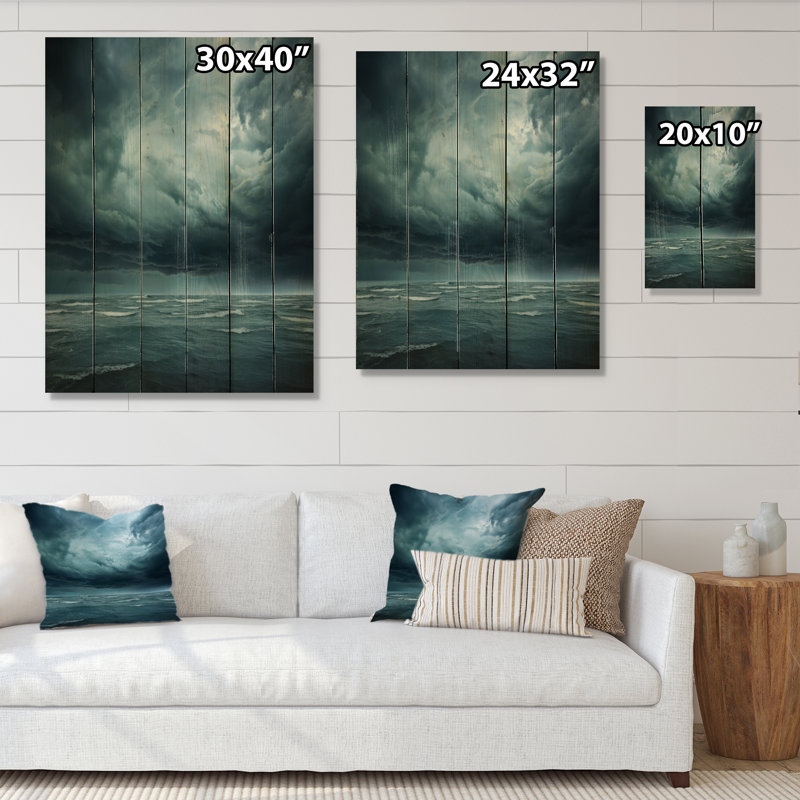 «Ocean Storm Harmony I» sur impression sur bois, H 40 po x l 30 po x P 0,78 po
