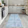  Washable Non-Slip Rug - Blue / Ivory Striped Area Rug for Living Room, Bedroom, Dining Room, and Kitchen