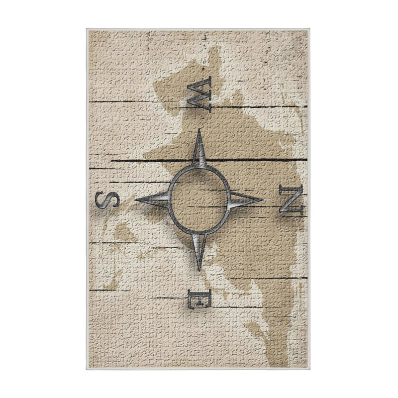 Tapis brun Compass, Rectangle 2 pi x 4 pi