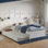 Lit plateforme en bois massif avec lit gigogne assorti Lamariah