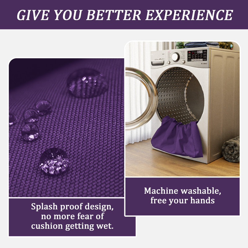 Outdoor Seat Cushions (Set Of 3), Purple