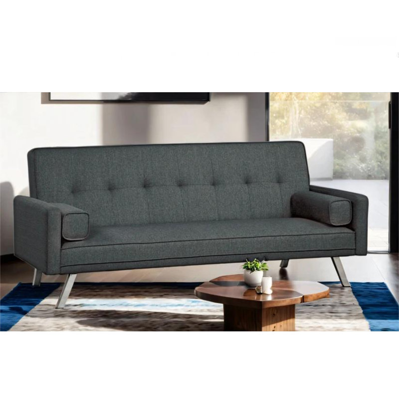 Canapé futon contemporain gris foncé